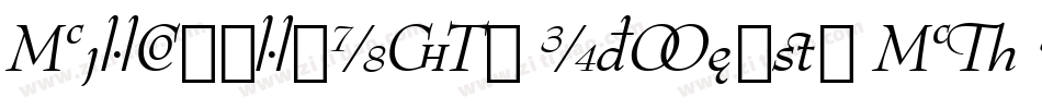BernhardMod ItSwash BT Italic Swash字体转换